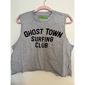 NWT Sandrine Rose By Free People Women’s Ghost Town Surf Club Tank, Gray, Sz XS